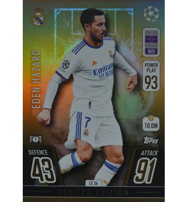 Topps Match Attax Champions League 2021/2022 GOLD Limited Edition Eden Hazard (Real Madrid CF)